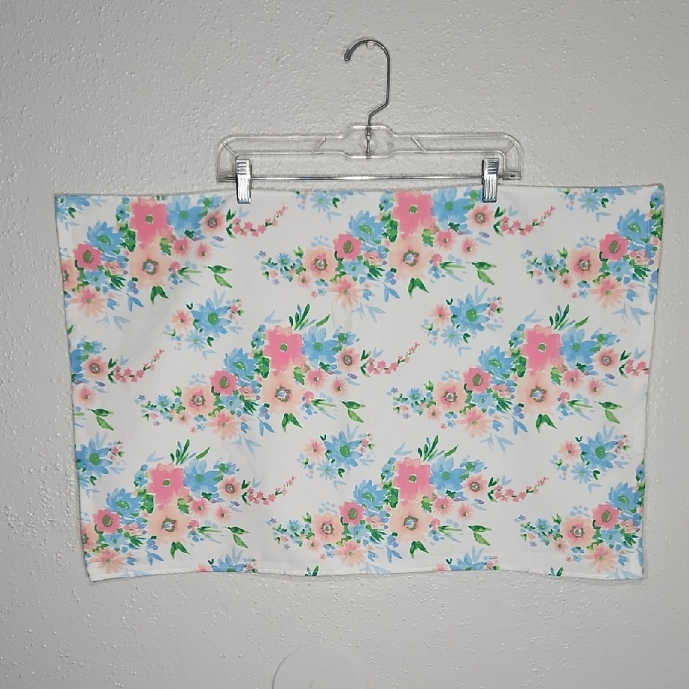 Pastel Easter Floral Print kitchen towel